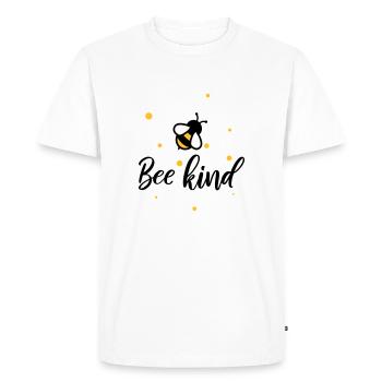 Bee kind sparkle - T-shirt Premium bio Homme - blanc - Devant - Nico (187cm)