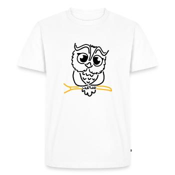 Chouette - T-shirt Premium bio Homme - blanc - Devant - Nico (187cm)