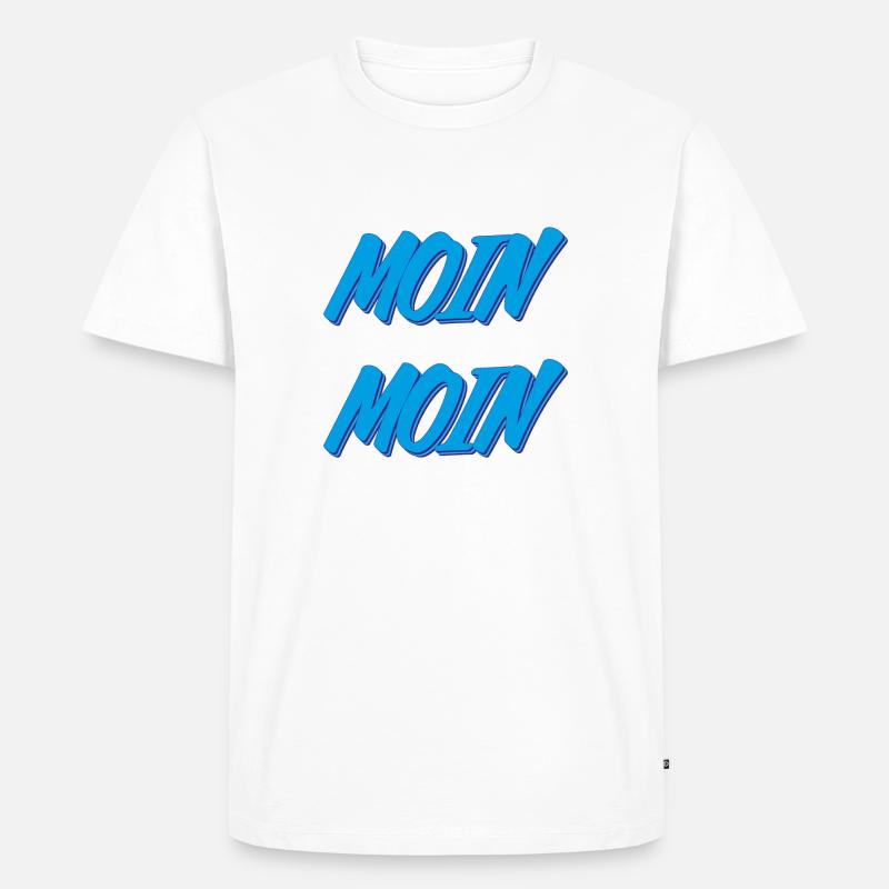 Moin Moin - Männer Premium Bio T-Shirt - Weiß