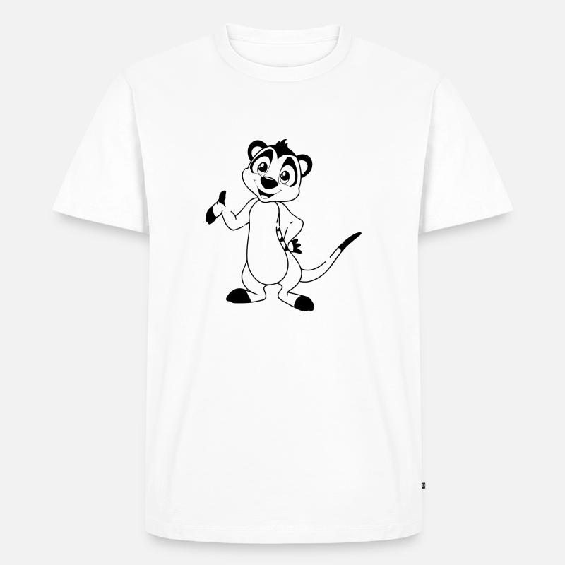 Erdmännchen - Männer Premium Bio T-Shirt - Weiß