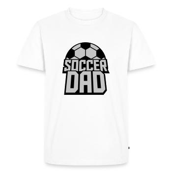 Sports Logo Soccer Dad - Men's Premium Organic T-Shirt - white - Front - Nico (187cm)
