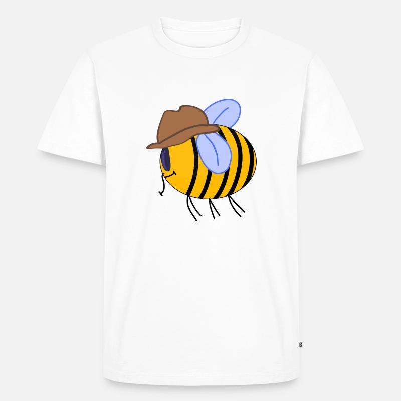 Herr Bee - Männer Premium Bio T-Shirt - Weiß