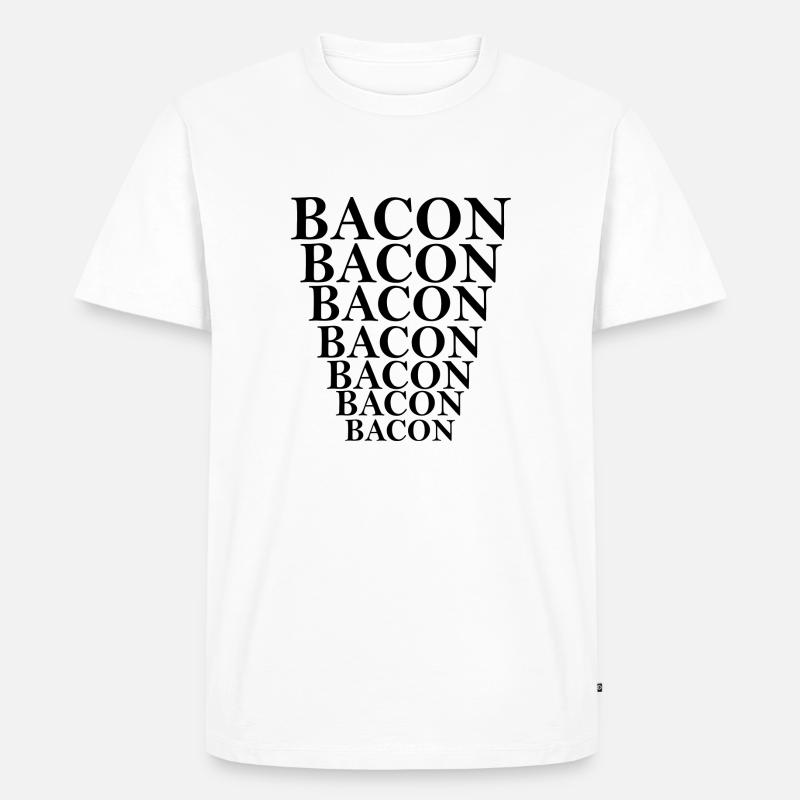 BACON wird größer - Männer Premium Bio T-Shirt - Weiß