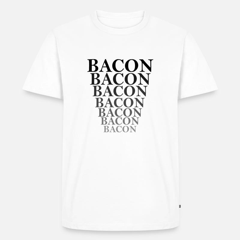 BACON wird kleiner verlauf - Männer Premium Bio T-Shirt - Weiß