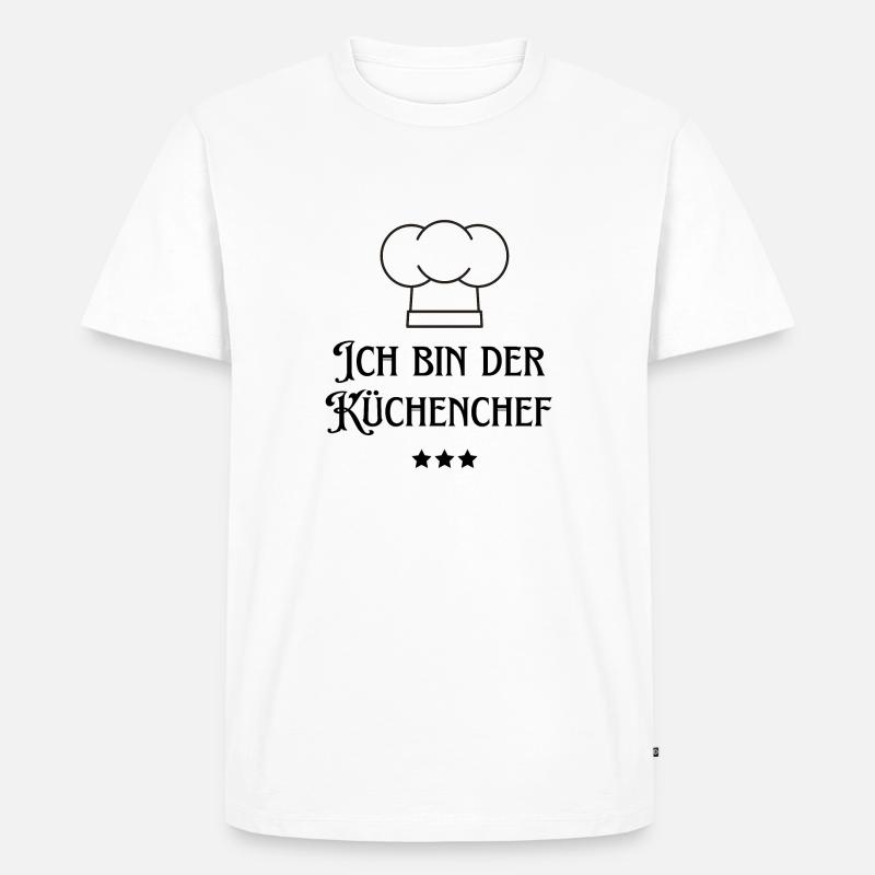 Ich bin der Küchenchef Chef - Männer Premium Bio T-Shirt - Weiß
