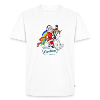Noël à nouveau - T-shirt Premium bio Homme - blanc - Devant - Nico (187cm)