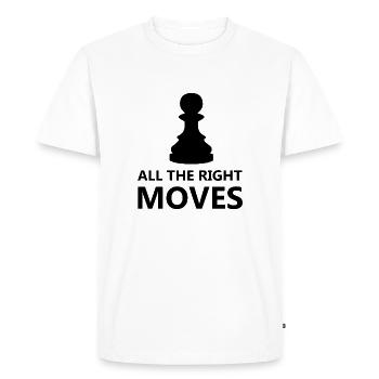Boardgame Chess Backgammon Game Night - Men's Premium Organic T-Shirt - white - Front - Nico (187cm)