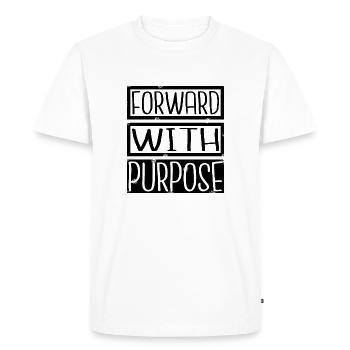 Progrès Croissance Changement Développement Enthousiasme - T-shirt Premium bio Homme - blanc - Devant - Nico (187cm)