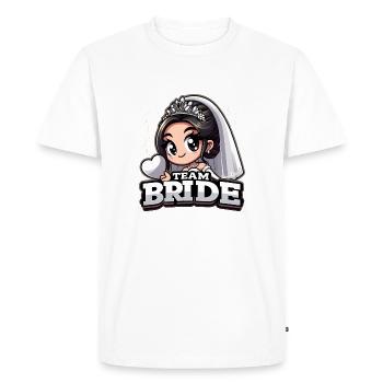 Équipe Bride - T-shirt Premium bio Homme - blanc - Devant - Nico (187cm)