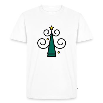 Icône de sapin de Noël z1 - T-shirt Premium bio Homme - blanc - Devant - Nico (187cm)