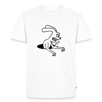 Bunny Hole Monster Evil Ravenous Halloween Drool - Men's Premium Organic T-Shirt - white - Front - Nico (187cm)