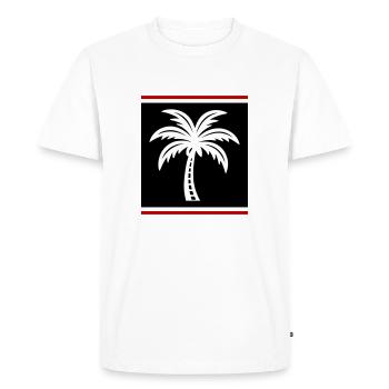 Palm Tree Icon - Men's Premium Organic T-Shirt - white - Front - Nico (187cm)