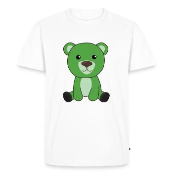green bear colorful bear cute animals bears - Men's Premium Organic T-Shirt - white - Front - Nico (187cm)