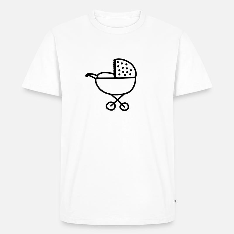 Strollers - line - Men's Premium Organic T-Shirt - white