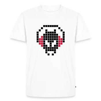 8 Bit Invader, Stereo Invader, Pixel Invader - T-shirt Premium bio Homme - blanc - Devant - Nico (187cm)