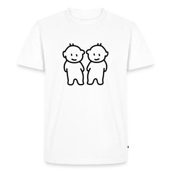 Twins - Twins - Ligne - T-shirt Premium bio Homme - blanc - Devant - Nico (187cm)