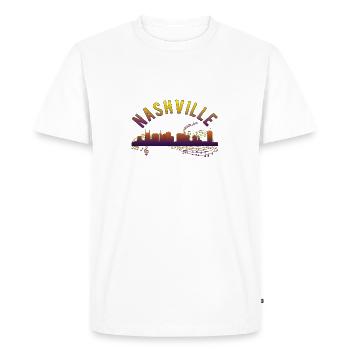 Nashville Skyline coloré - T-shirt Premium bio Homme - blanc - Devant - Nico (187cm)