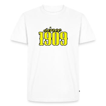 since 1909 (yellow) - Men's Premium Organic T-Shirt - white - Front - Nico (187cm)