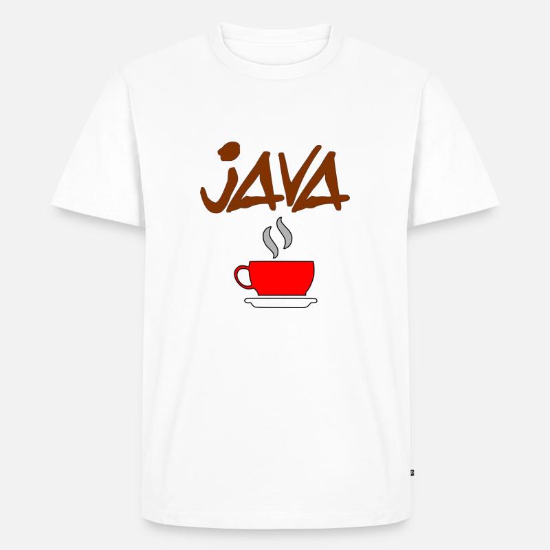 java coffee - Men's Premium Organic T-Shirt - white