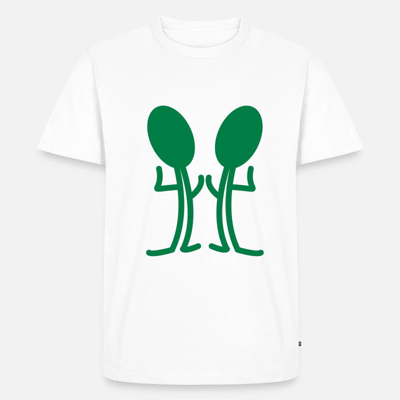 zwillinge - Männer Premium Bio T-Shirt - Weiß