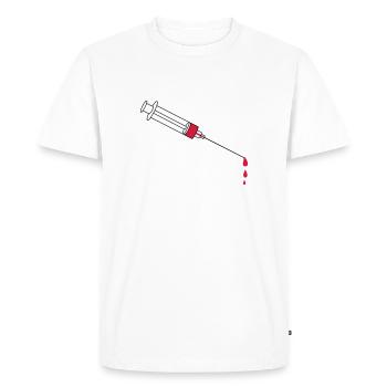 Blood Syringe - T-shirt Premium bio Homme - blanc - Devant - Nico (187cm)