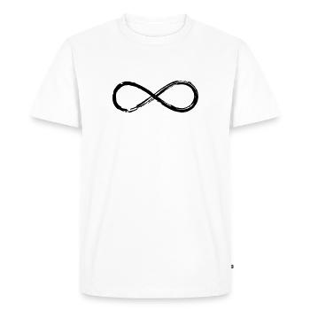 Lemniscate, Symbol Infinity, Mathematics, Loop - T-shirt Premium bio Homme - blanc - Devant - Nico (187cm)