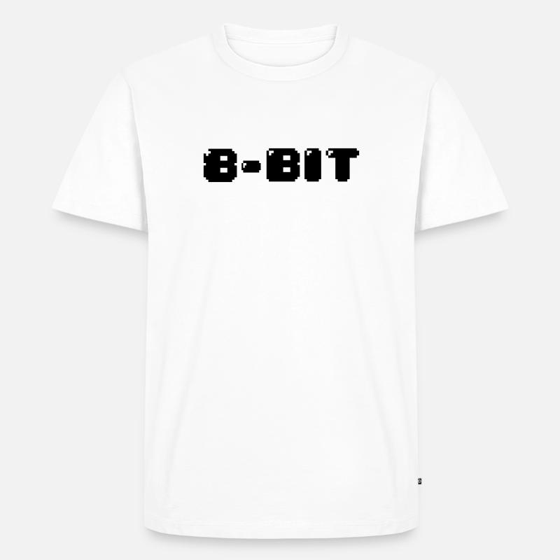 8-Bit - Männer Premium Bio T-Shirt - Weiß