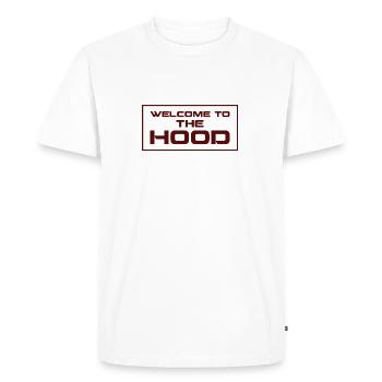 Welcome to the Hood - Men's Premium Organic T-Shirt - white - Front - Nico (187cm)