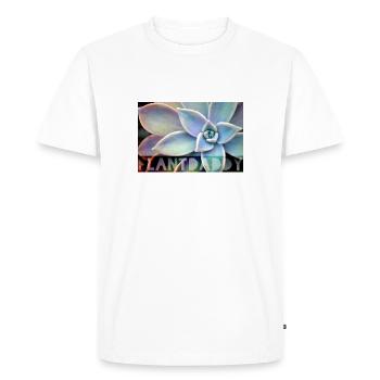 Plantdaddy - succulent plant - cactus - Men's Premium Organic T-Shirt - white - Front - Nico (187cm)