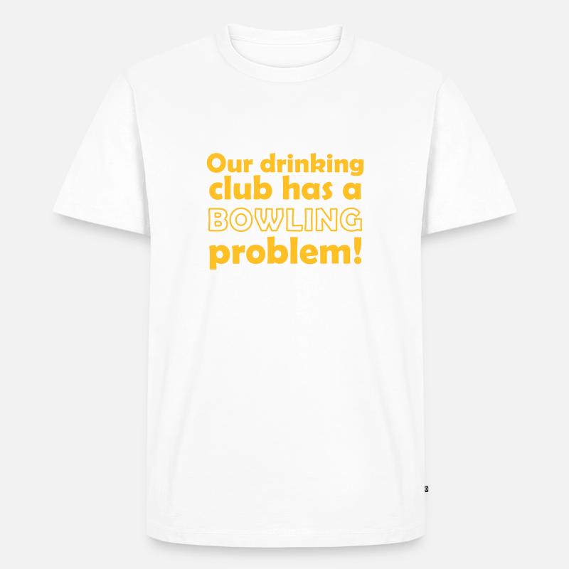 bowling problem - Männer Premium Bio T-Shirt - Weiß