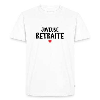 Joyeuse Retraite - Bonne Retraite - Retraite - T-shirt Premium bio Homme - blanc - Devant - Nico (187cm)