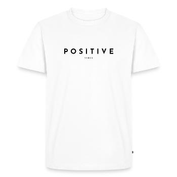 ONDES POSITIVES - T-shirt Premium bio Homme - blanc - Devant - Nico (187cm)