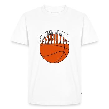 Basketball - T-shirt Premium bio Homme - blanc - Devant - Nico (187cm)