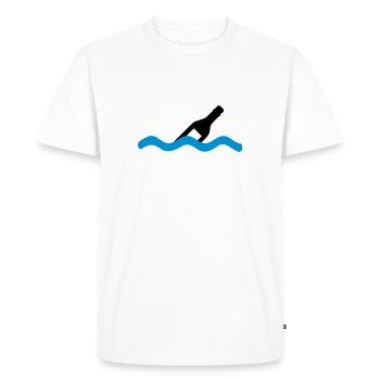 message in a bottle - Men's Premium Organic T-Shirt - white - Front - Nico (187cm)