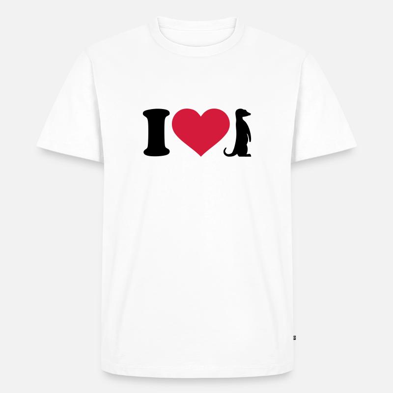 Erdmännchen - Männer Premium Bio T-Shirt - Weiß