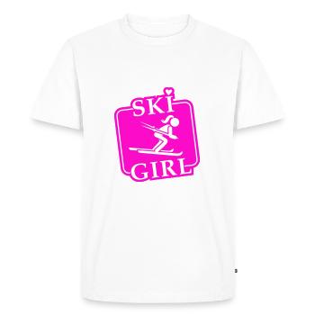Ski Girl Skiing Girls - T-shirt Premium bio Homme - blanc - Devant - Nico (187cm)