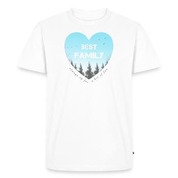 best family - Men's Premium Organic T-Shirt - white - Front - Nico (187cm)