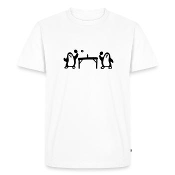 Pinguin Tischtennis - Männer Premium Bio T-Shirt - Weiß - Vorne - Nico (187cm)