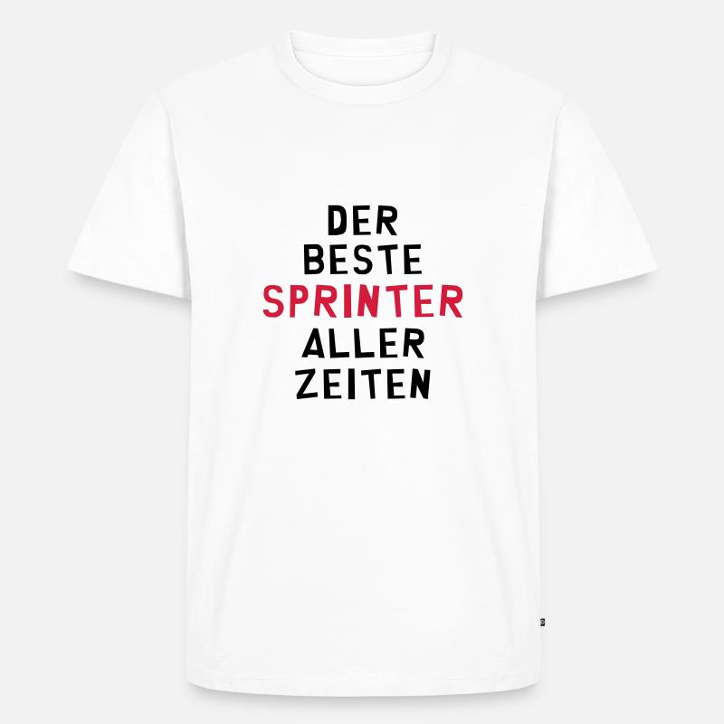 Leichtathletik / Sprint / Sprinter / Sprinterin - Männer Premium Bio T-Shirt - Weiß