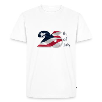 Jour de l’indépendance du Libéria - T-shirt Premium bio Homme - blanc - Devant - Nico (187cm)
