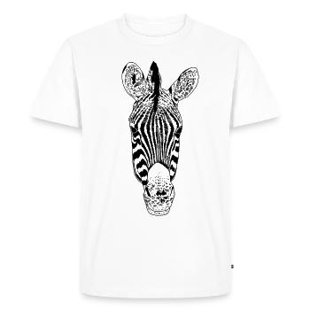 zebra - Men's Premium Organic T-Shirt - white - Front - Nico (187cm)