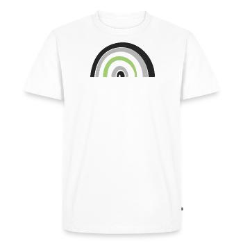 Drapeau - LGBTQIA Rainbow Agender - T-shirt Premium bio Homme - blanc - Devant - Nico (187cm)