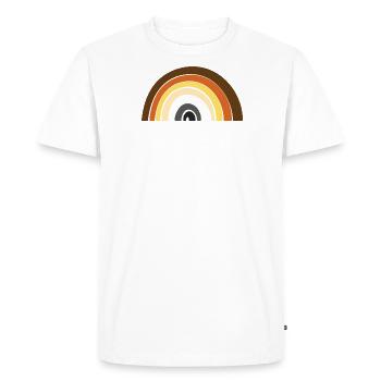 Drapeau - Ours arc-en-ciel LGBTQIA - T-shirt Premium bio Homme - blanc - Devant - Nico (187cm)