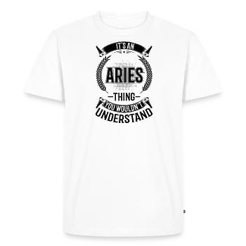You Would Not Understand It - Aries - Men's Premium Organic T-Shirt - white - Front - Nico (187cm)