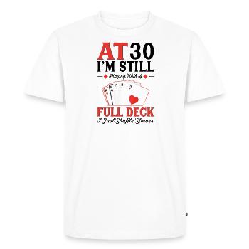 Jeux de cartes de jeu – 30e anniversaire - T-shirt Premium bio Homme - blanc - Devant - Nico (187cm)