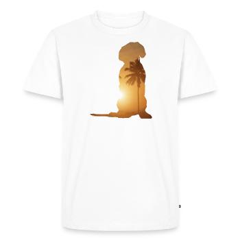 Plage d’été - Great Dane - T-shirt Premium bio Homme - blanc - Devant - Nico (187cm)