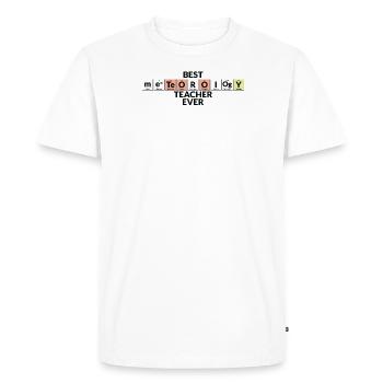 Best meteorology teacher of all time - Men's Premium Organic T-Shirt - white - Front - Nico (187cm)