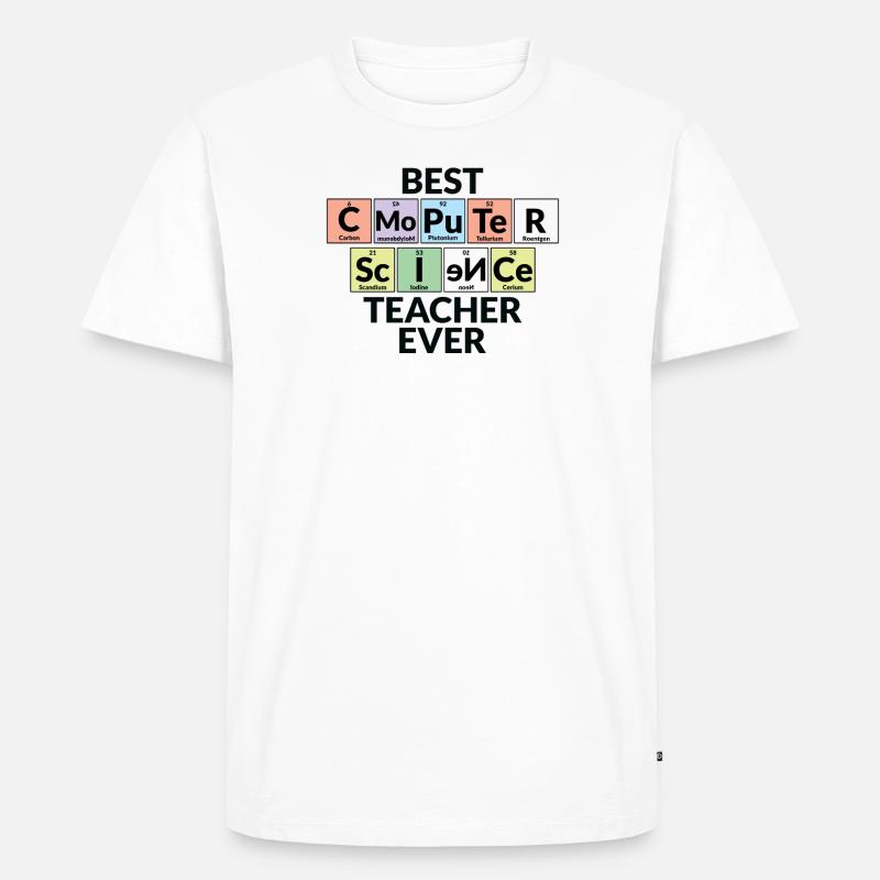 Bester Informatiklehrer Aller Zeiten - Männer Premium Bio T-Shirt - Weiß