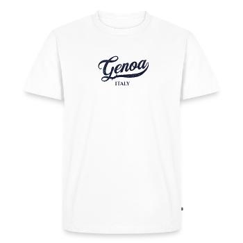Retro Italy City - Vintage Gênes - T-shirt Premium bio Homme - blanc - Devant - Nico (187cm)