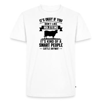 Smart people - Kuh-Holsteins - Men's Premium Organic T-Shirt - white - Front - Nico (187cm)